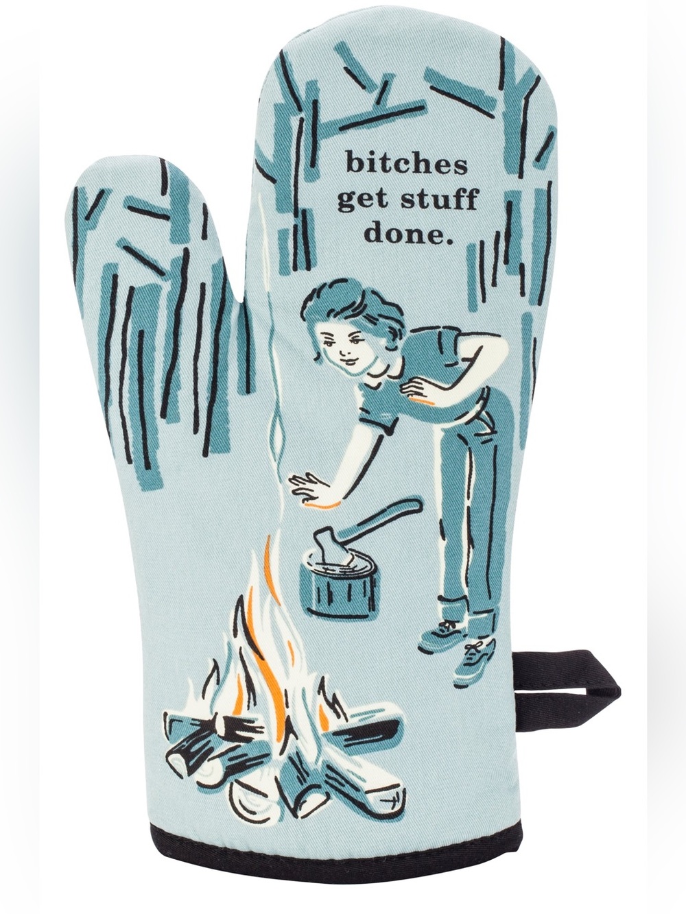 NWT Blue Q "Bi***es Get Stuff Done" Oven Mitt
